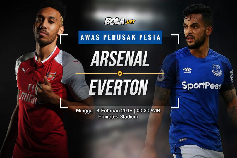 Prediksi Arsenal vs Everton 4 Februari 2018