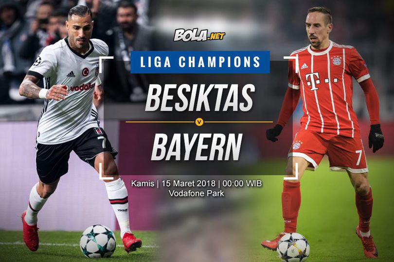 Prediksi Besiktas vs Bayern Munchen 15 Maret 2018