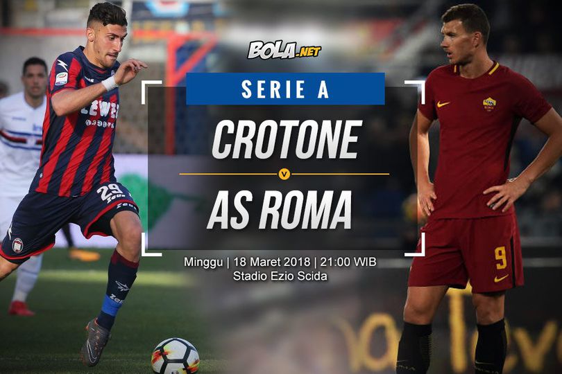 Prediksi Crotone vs AS Roma 18 Maret 2018