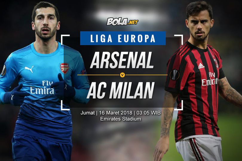 Jadwal Siaran Langsung Liga Europa Arsenal vs AC Milan