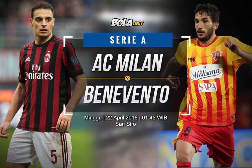 Data dan Fakta Serie A: AC Milan vs Benevento