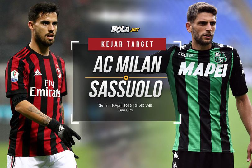 Prediksi AC Milan vs Sassuolo 9 April 2018