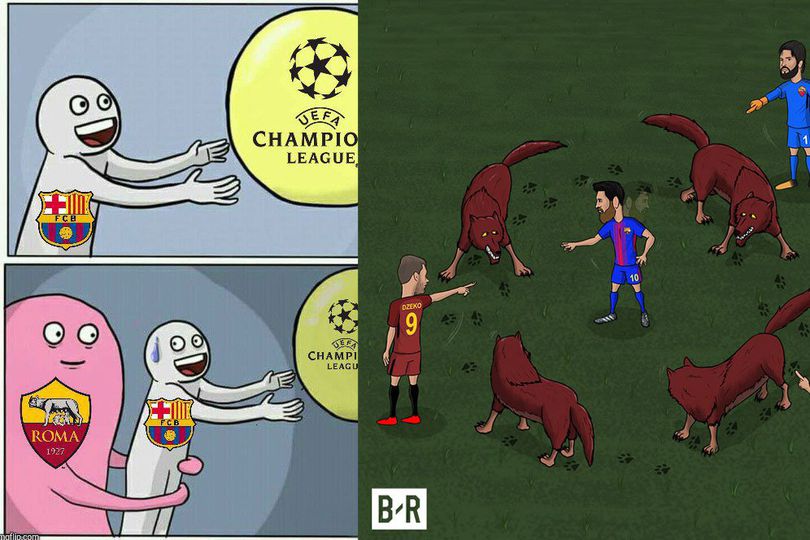 Meme Kocak: Saat Serigala Roma Mencabik-cabik Barcelona