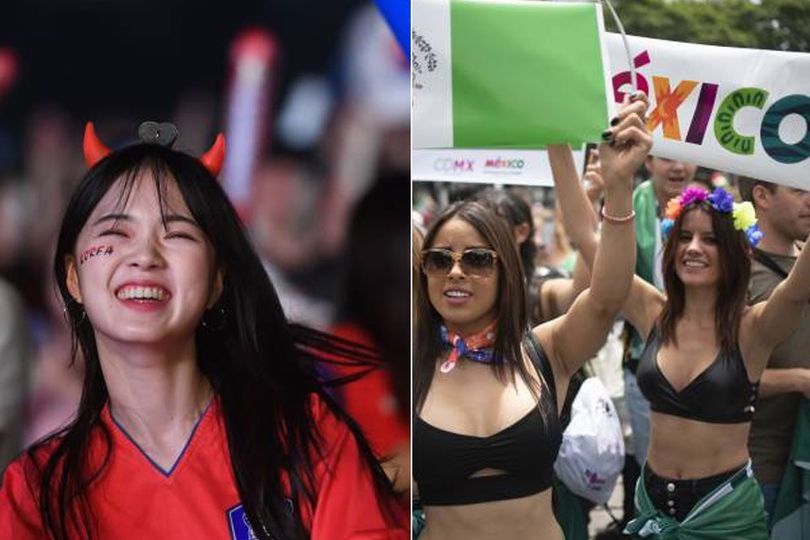 FOTO FANS: Korea Selatan vs Meksiko