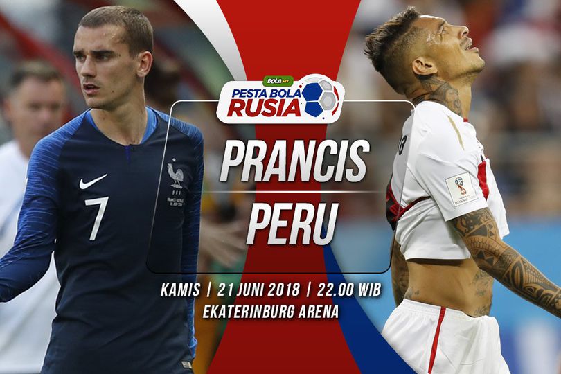 Prediksi Prancis vs Peru 21 Juni 2018