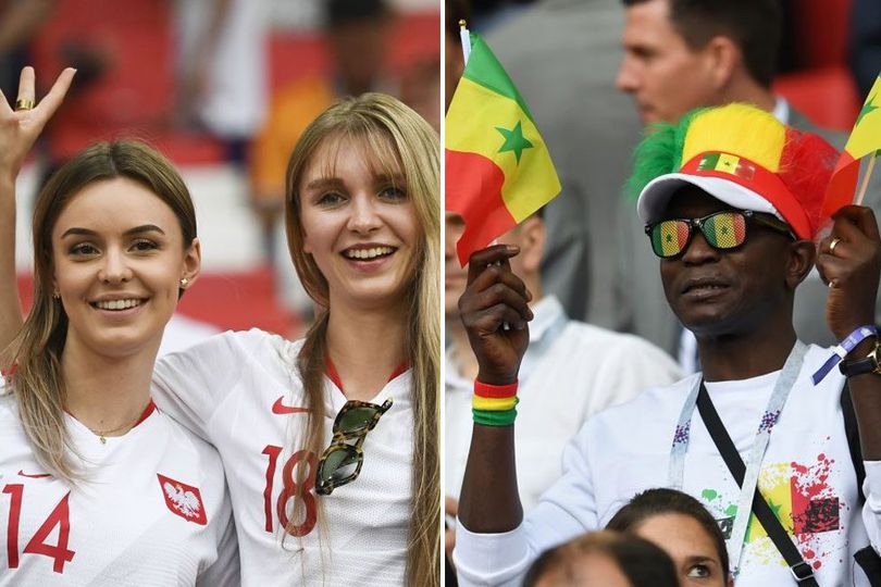 FOTO FANS: Polandia vs Senegal