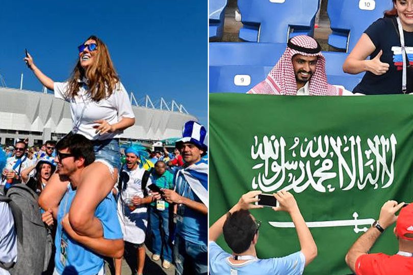 FOTO FANS: Uruguay vs Arab Saudi