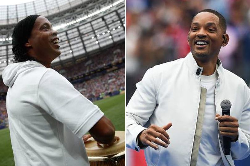 FOTO: Ronaldinho, Lahm, Will Smith di Penutupan Piala Dunia 2018