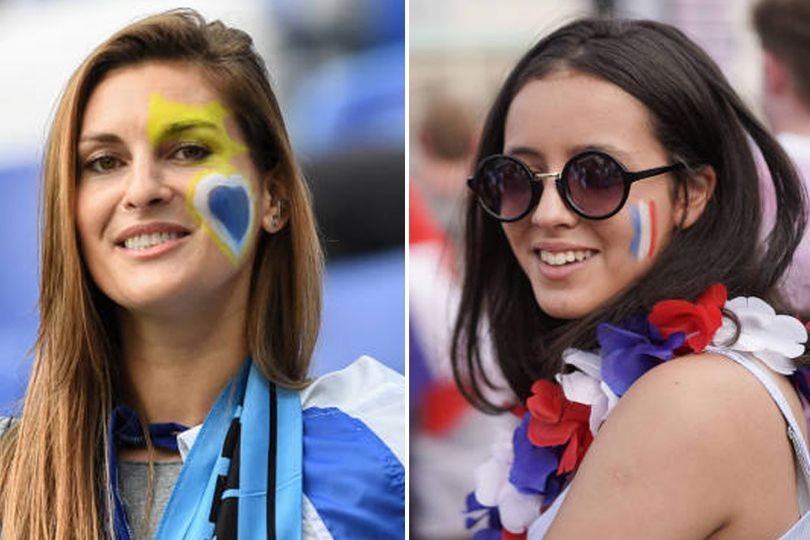 FOTO FANS: Uruguay vs Prancis