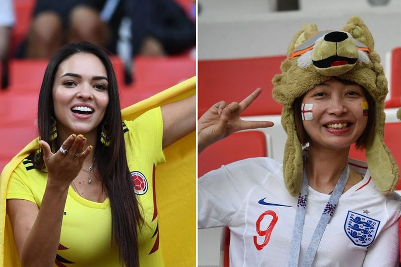 FOTO FANS: Kolombia vs Inggris