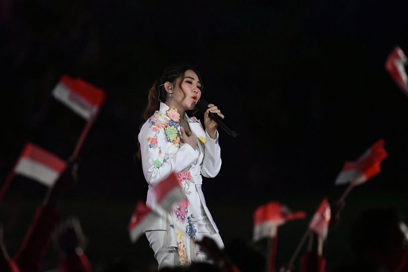 Via Vallen Bikin Presiden Jokowi Bergoyang di Opening Ceremony Asian Games 2018