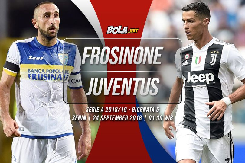 Prediksi Frosinone vs Juventus 24 September 2018