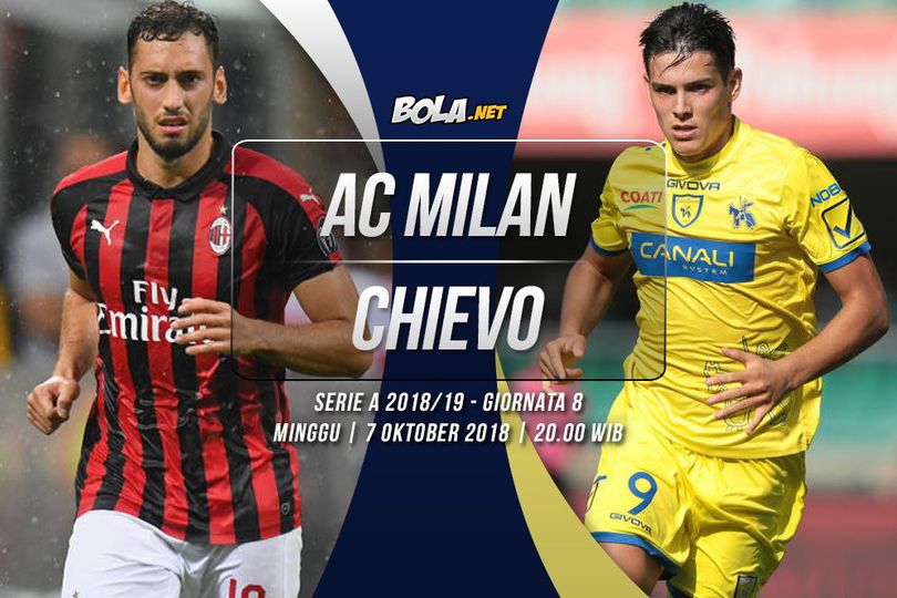 Data dan Fakta Serie A: AC Milan vs Chievo