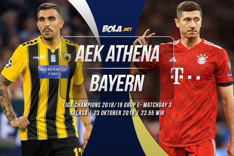 Prediksi AEK Athena vs Bayern Munchen 23 Oktober 2018