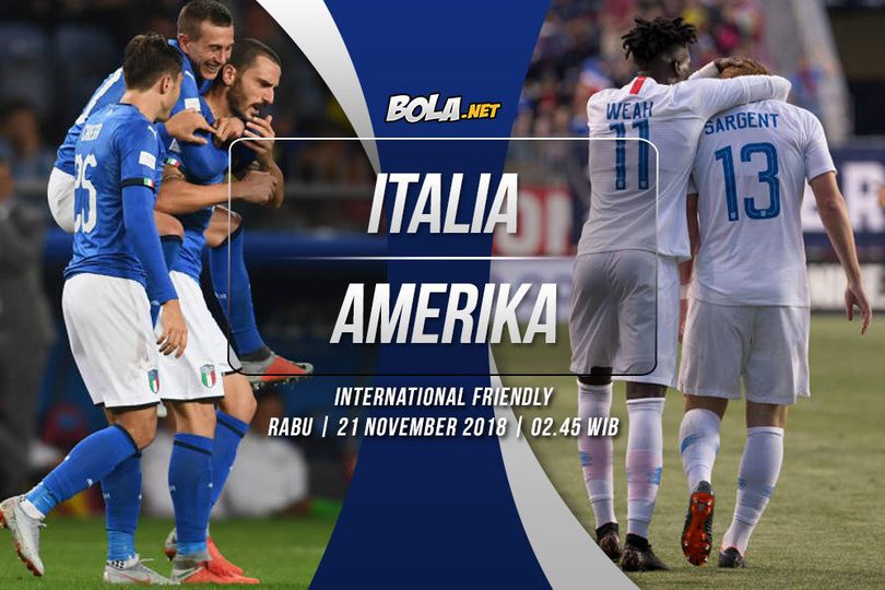 Prediksi Italia vs Amerika Serikat 21 November 2018