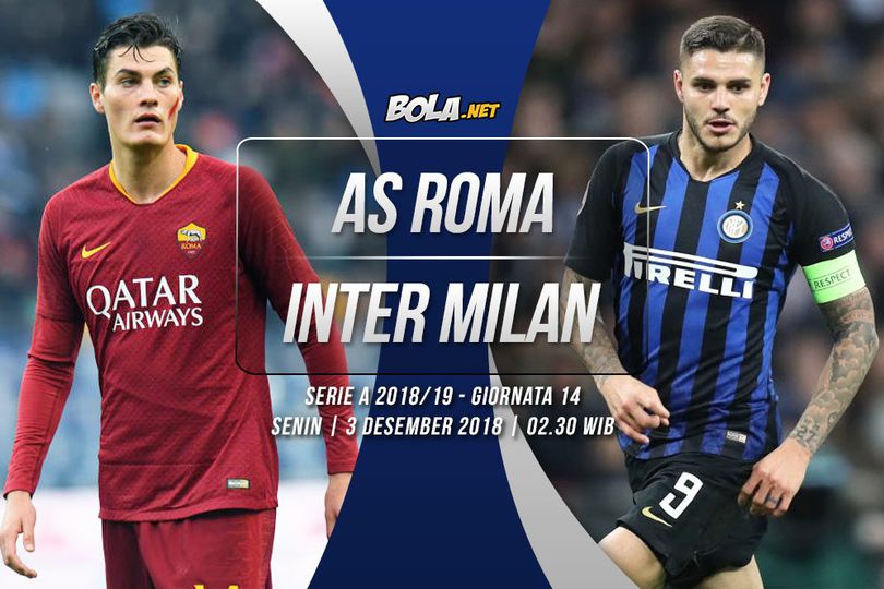 Data dan Fakta Serie A: AS Roma vs Inter Milan