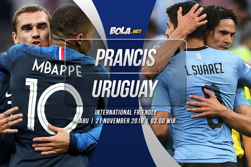 Prediksi Prancis vs Uruguay 21 November 2018