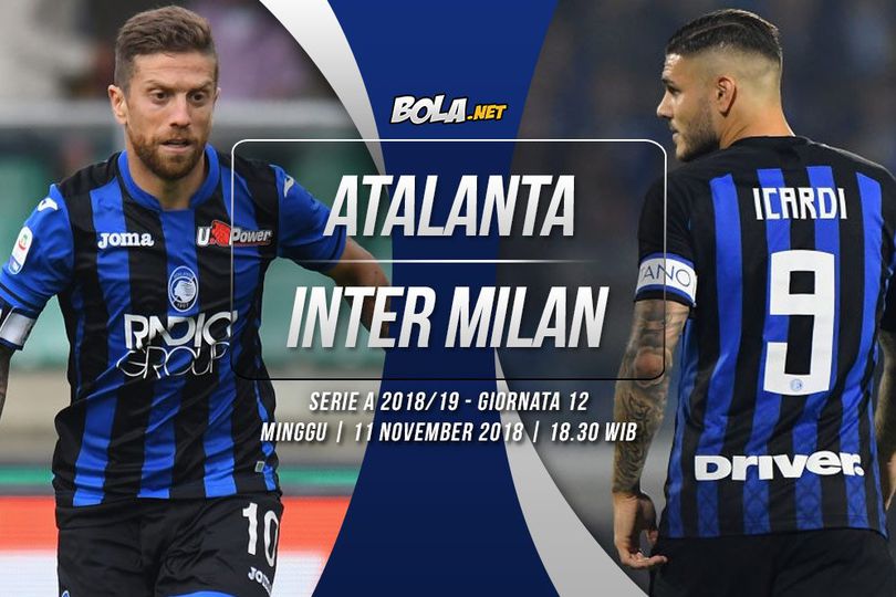 Data dan Fakta Serie A: Atalanta vs Inter Milan