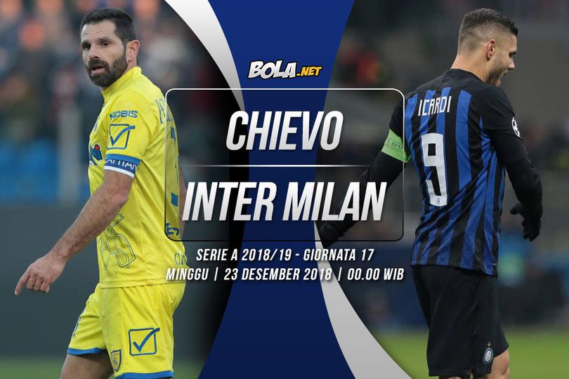 Data dan Fakta Serie A: Chievo vs Inter Milan