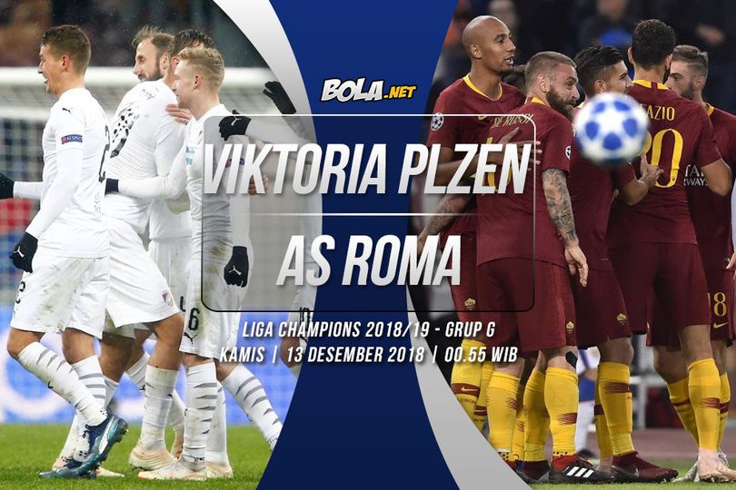 Prediksi Viktoria Plzen vs AS Roma 13 Desember 2018