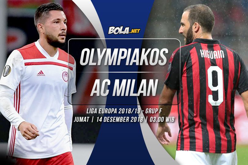 Prediksi Olympiakos vs AC Milan 14 Desember 2018