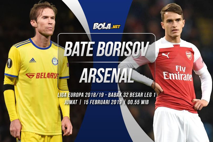 Prediksi BATE Borisov vs Arsenal 15 Februari 2019