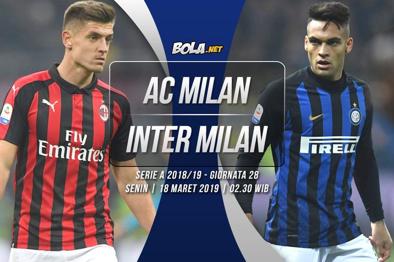 Data dan Fakta Serie A: AC Milan vs Inter Milan