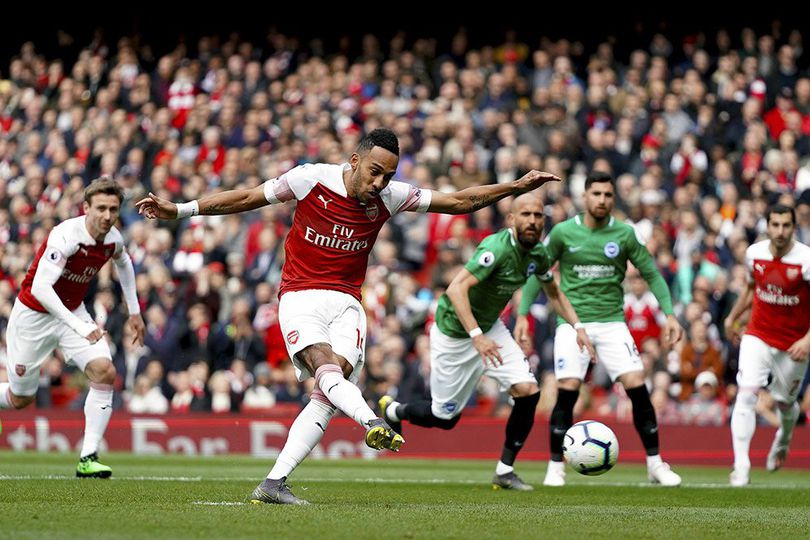 Statistik Laga Arsenal vs Brighton, Ada Torehan Baru untuk Aubameyang