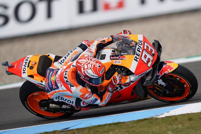 Hasil Pemanasan MotoGP Valencia: Jatuh, Marc Marquez Terdepan