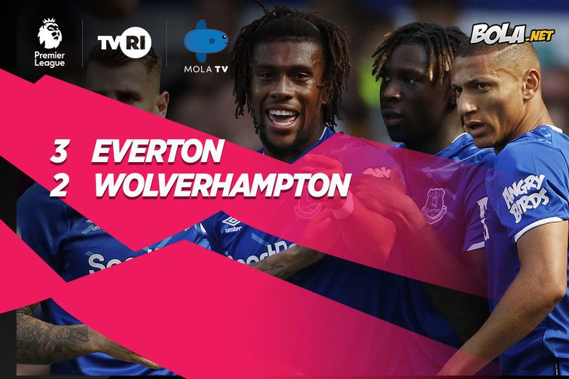 Hasil Pertandingan Everton vs Wolverhampton: Skor 3-2