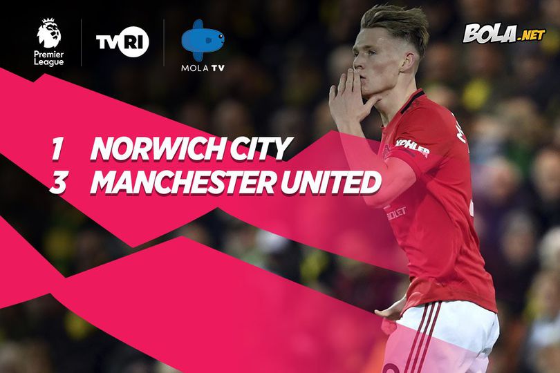 Hasil Pertandingan Norwich City vs Manchester United: Skor 1-3