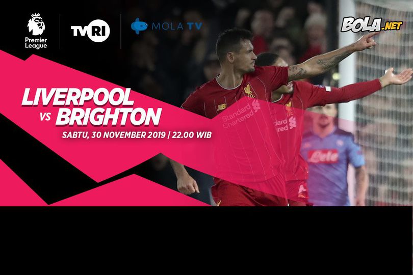 Live Streaming Liverpool vs Brighton di Mola TV