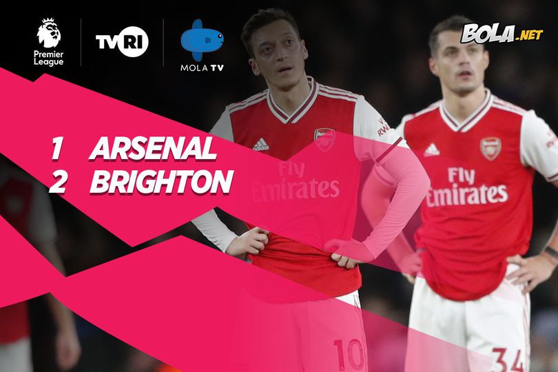 Hasil Pertandingan Arsenal vs Brighton: Skor 1-2