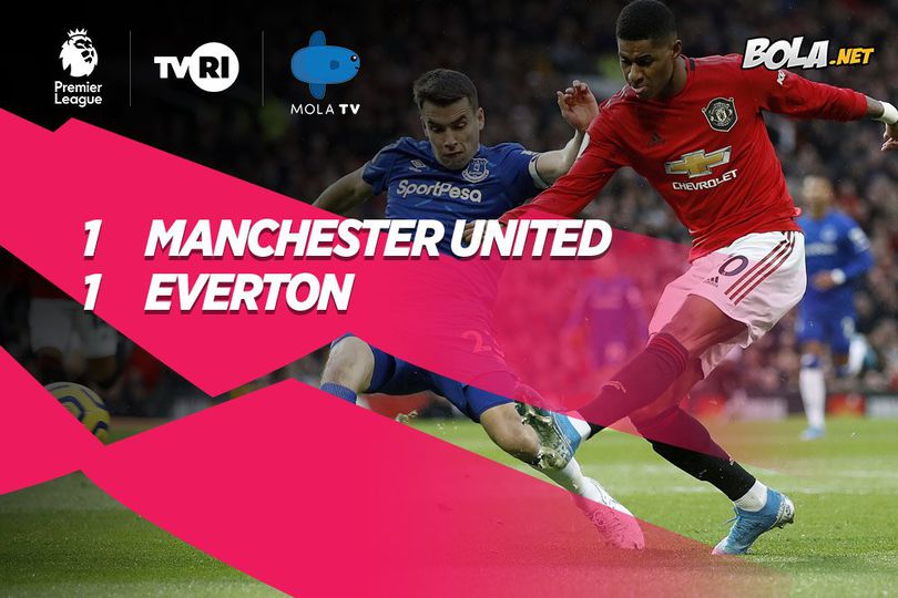 Hasil Pertandingan Manchester United vs Everton: Skor 1-1