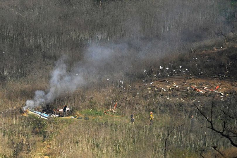 Penampakan Helikopter yang Tewaskan Kobe Bryant, Terbakar dan Hancur