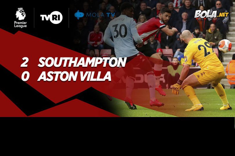 Hasil Pertandingan Southampton vs Aston Villa: Skor 2-0