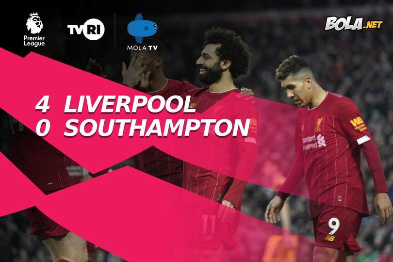 Hasil Pertandingan Liverpool vs Southampton: Skor 4-0