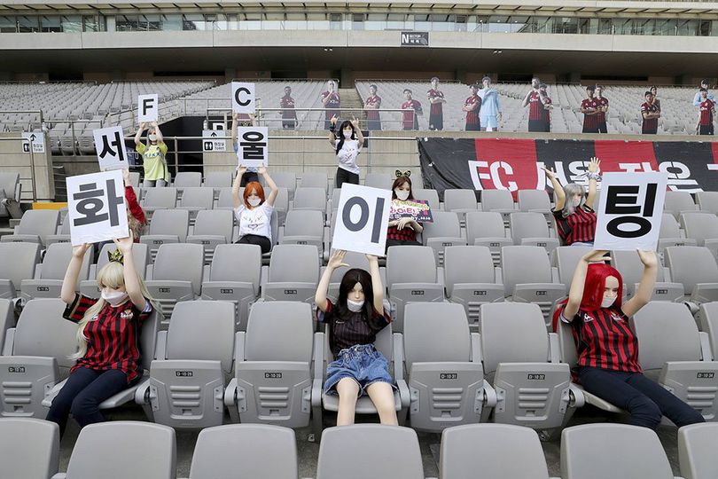 Bikin Heboh, Klub Korea Selatan Isi Stadion dengan Boneka Seks