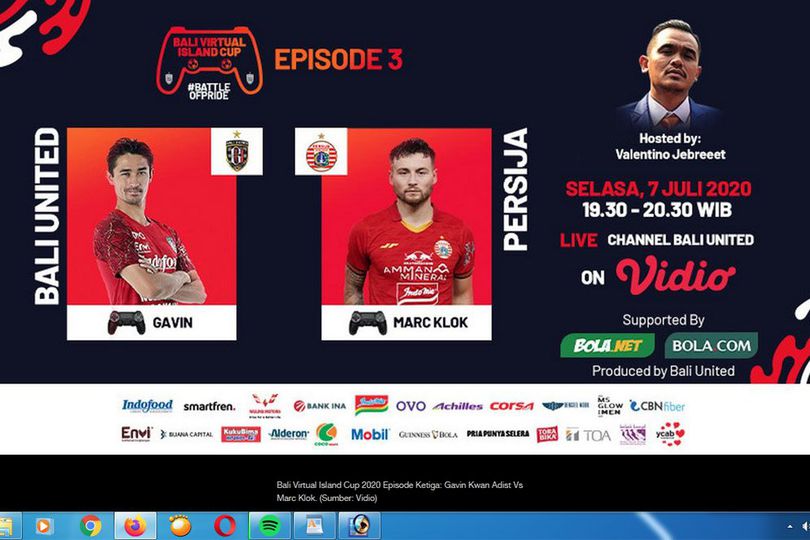 Yuk Nonton Bali Virtual Island Cup 2020 di Vidio, Bola.net dan Bola.com