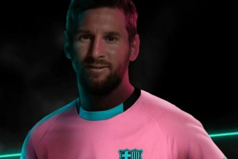 Barcelona Rilis Jersey Ketiga Musim 2020-21, Netizen: Messi Terlihat Tidak Bahagia