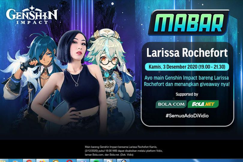 Live Streaming Live Streaming Mabar Genshin Impact Bersama Larissa Rochefort