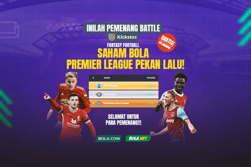 Inilah 3 Pemenang Battle I Kickstox Saham Bola, Selamat ya!