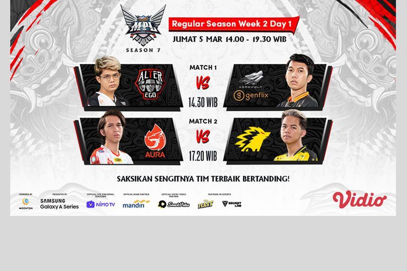 Jadwal MPL Season 7 Hari Ini di Vidio, 5 Maret 2021: Ada Alter Ego dan NIC Esports