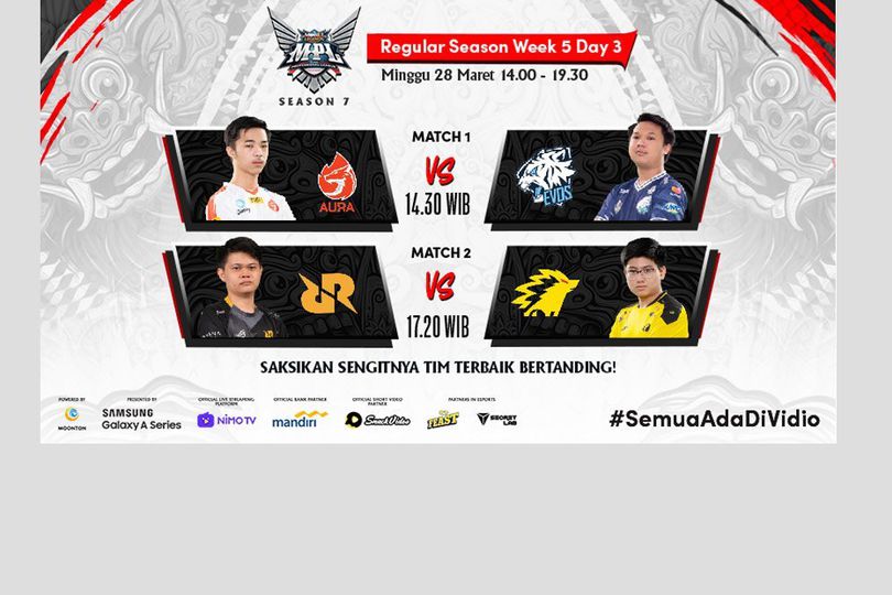Jadwal MPL ID Season 7, Minggu 28 Maret 2021 di Vidio: Ujian Konsistensi RRQ Hoshi Jadwal MPL ID Season 7, Minggu 28 Maret 2021 di Vidio: Ujian Konsistensi RRQ Hoshi