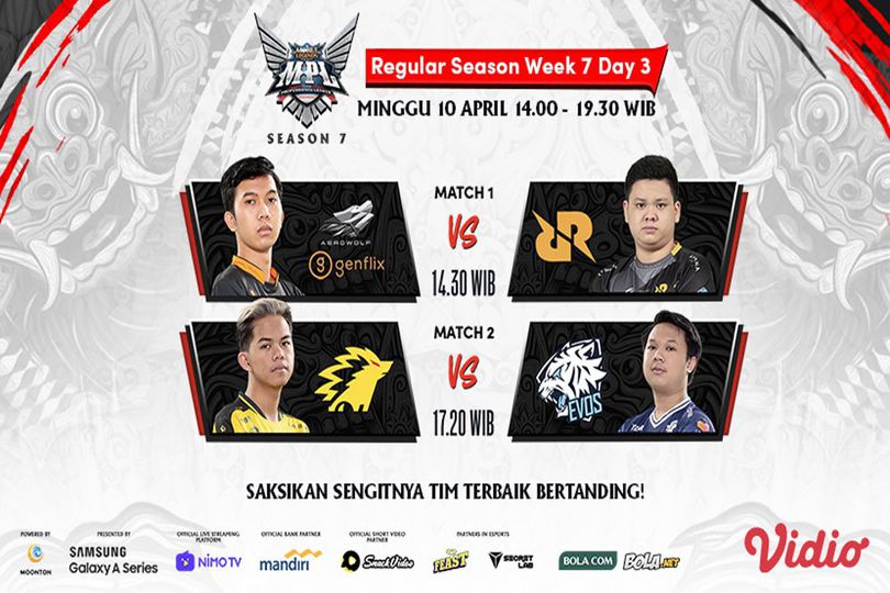 Jadwal MPL Season 7, Minggu 11 April 2021 di Vidio: RRQ Hoshi Jaga Asa ke Playoff