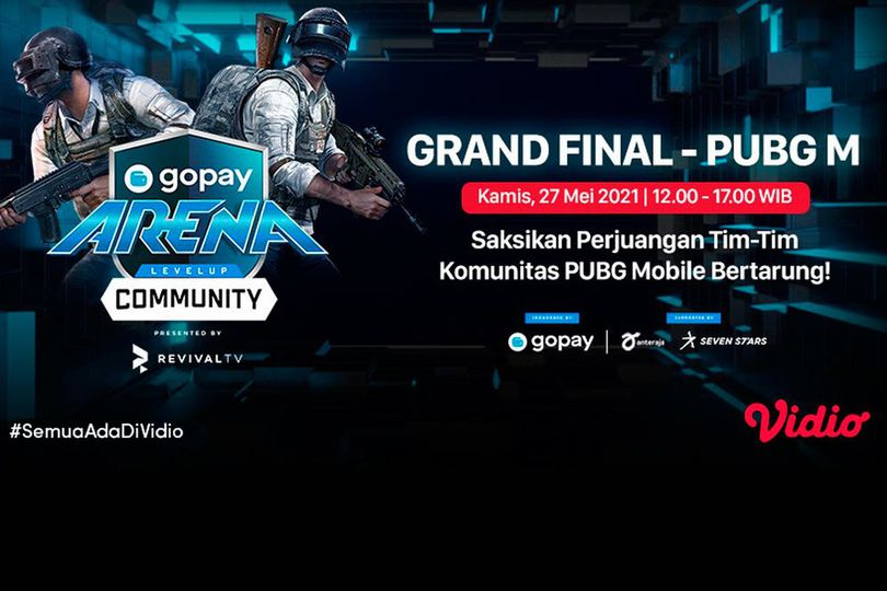 Yuk Nonton Live Streaming Final GoPay Arena Level Up Community PUBGM di Vidio Hari Ini