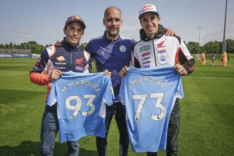 Pep Guardiola Tersanjung Marc Marquez Kunjungi Markas Manchester City Pep Guardiola Tersanjung Marc Marquez Kunjungi Markas Manchester City