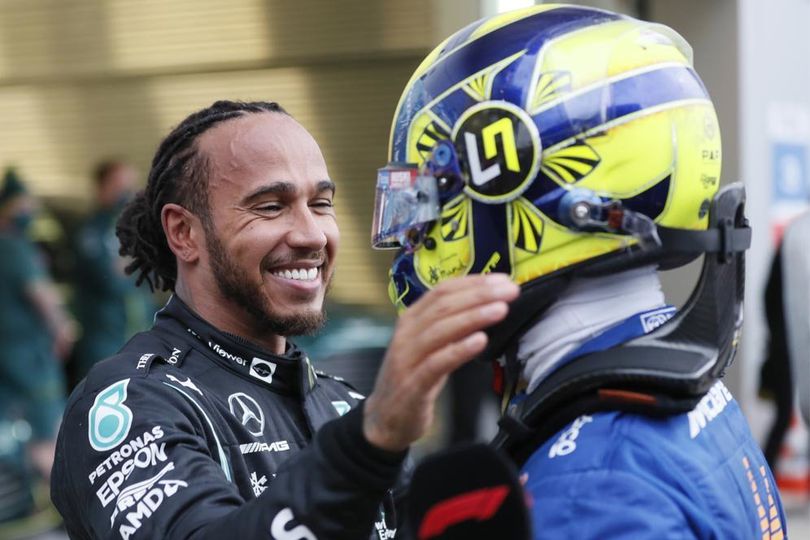 Raih 100 Kemenangan, Lewis Hamilton Puji Lando Norris dan McLaren