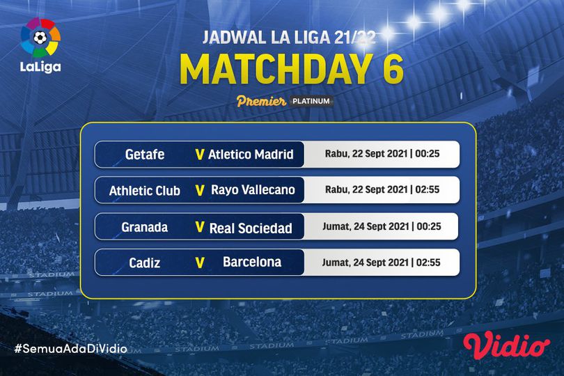 Link Live Streaming La Liga Spanyol 2021/2022 Pekan Keenam di Vidio
