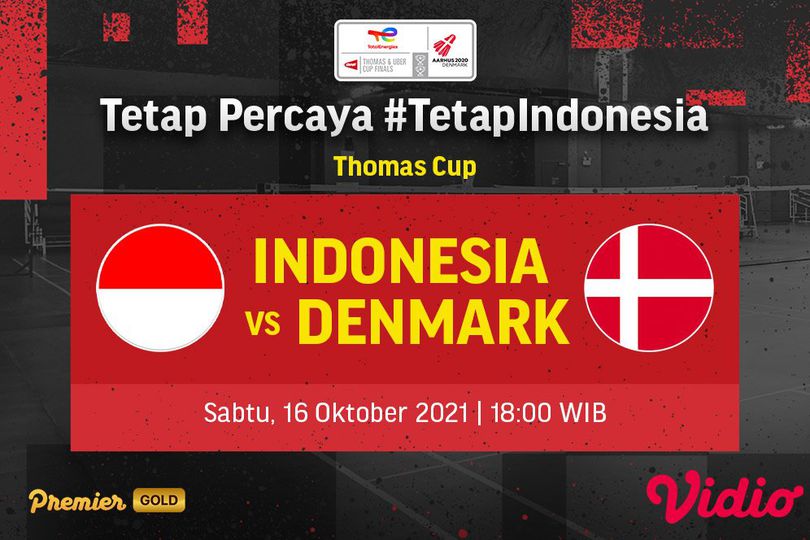 Link Live Streaming Indonesia vs Denmark di Semifinal Piala Thomas 2020 di Vidio